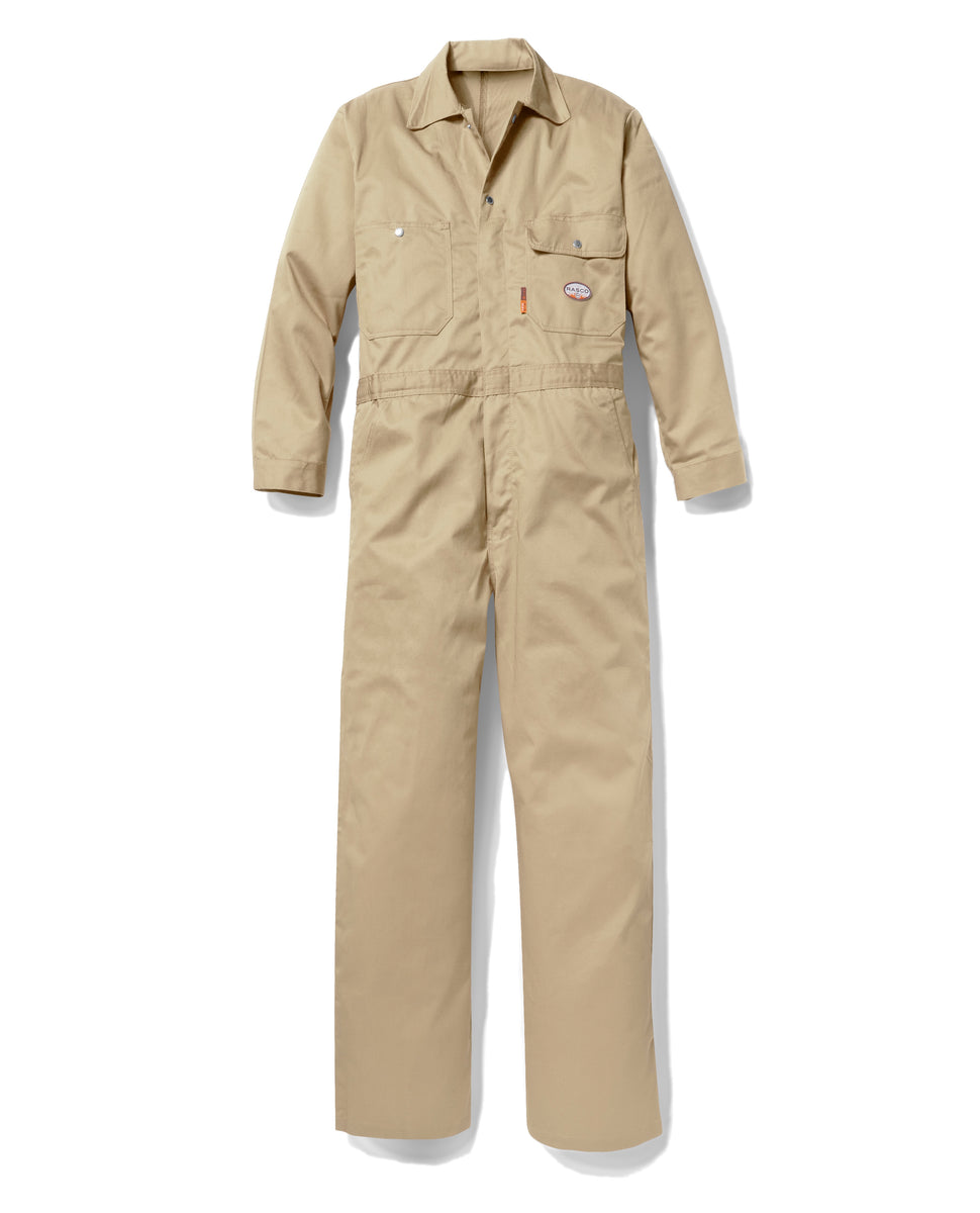 Rasco FR FR2803KH Flame Resistant Khaki 7.5oz Coveralls – Refinery Work ...